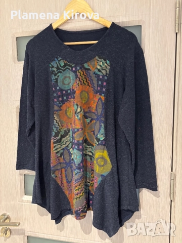Блуза с пъстри флорални мотиви, снимка 3 - Блузи с дълъг ръкав и пуловери - 52996446