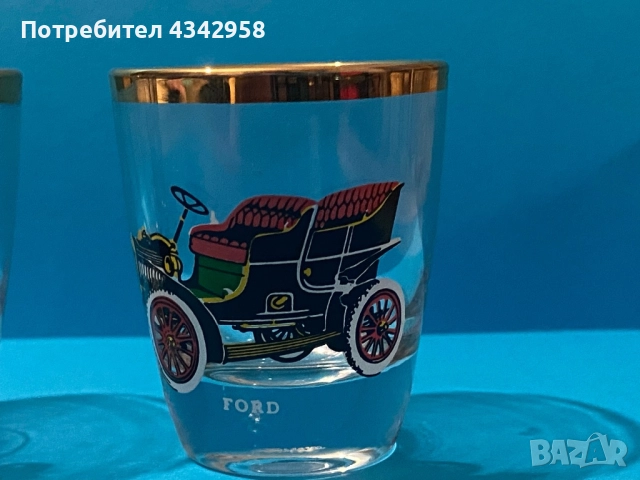 Vintage  50-те Rockabilly. Daimler - Винтидж автомобил.Чаши за ракия., снимка 4 - Антикварни и старинни предмети - 52949632