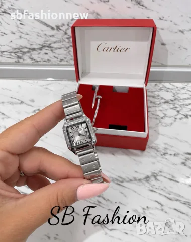 Cartier часовник с гривна в сребристо, снимка 4 - Дамски - 56045782