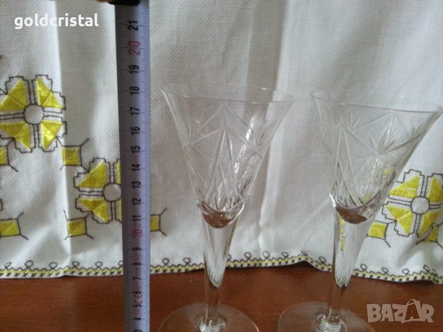 Кристални чаши , снимка 5 - Антикварни и старинни предмети - 42225219