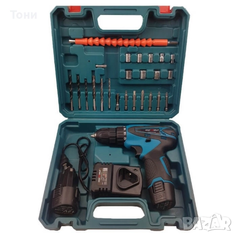 Акумулаторен Винтоверт с две батерии - Комплект, снимка 4 - Други инструменти - 52586253