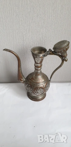 Стар бронзов ибрик, снимка 7 - Антикварни и старинни предмети - 54097299