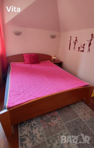 Легло 160х200 с матрак + нощни шкафчета, снимка 2 - Спални и легла - 44480448