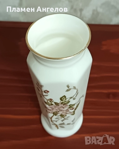 Стар български костен порцелан - ваза, снимка 3 - Антикварни и старинни предмети - 52070044