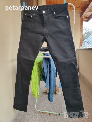 Нови мъжки дънки Friday Black Slim- 32/32 размер, снимка 4 - Дънки - 37152686