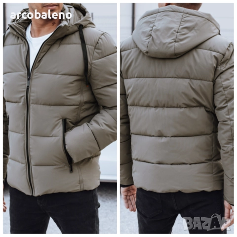 Мъжко зимно ватирано яке с качулка, 4цвята , снимка 11 - Якета - 52259354