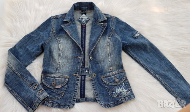 Дамско дънково яке размер ХS - S, снимка 9 - Сака - 33986376