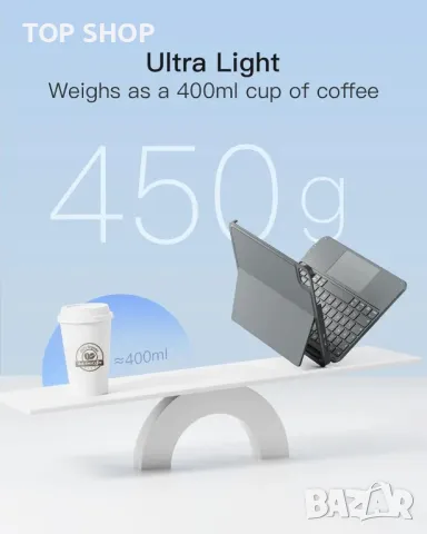 Калъф с клавиатура Inateck iPad 10th Gen 2022 10,9 инча, iPad Air 6 2024 11 инча/Air 5/4 Gen, снимка 3 - Таблети - 49522736