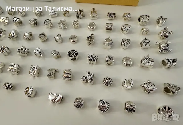 Продавам сребристи талисмани, съвместими с гривни Pandora, снимка 5 - Бижутерийни комплекти - 49241588