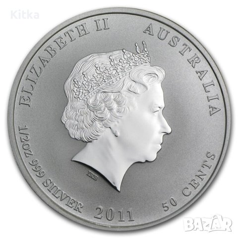2 oz ЛУНАР АВСТРАЛИЯ 2011 г, снимка 2 - Нумизматика и бонистика - 42859386