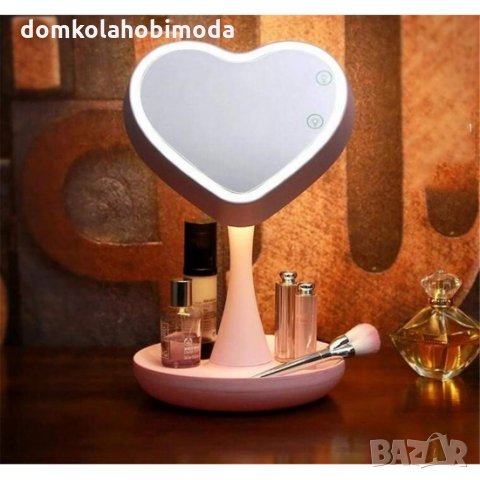 Настолно огледало за гримиране, С лед осветление, Сърце, снимка 3 - Други - 31861406