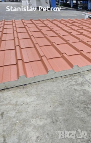 Промоция!!! Покривен панел 4см. 5ребра антрацит 7016, снимка 17 - Ремонти на покриви - 43866074