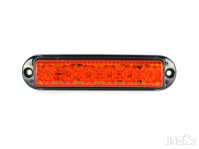Мигащ LED габарит жълт с черна рамка