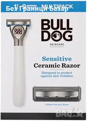 Нов Керамичен бръснач Bulldog с 5 стоманени ножчета и метална глава, снимка 6 - Други - 48620279