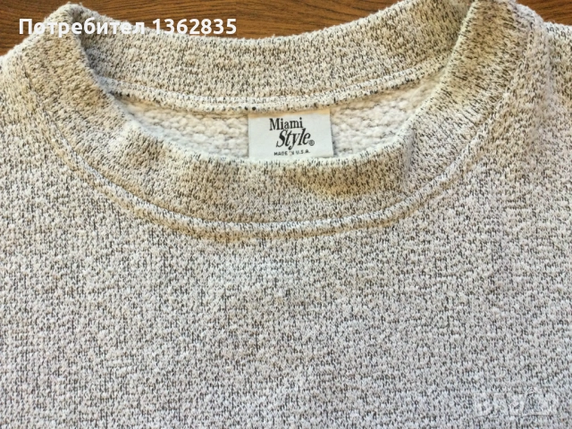 НОВА сива памучна фланела блуза MIAMI STYLE размер XL / XXL от САЩ, снимка 2 - Блузи - 53268145