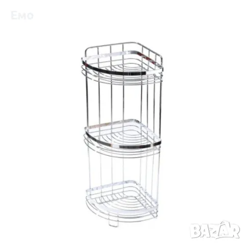 Етажерка за баня - Rosberg R53001A2, 2 нива / 3нива ъгъл, 21x21x39см., снимка 8 - Етажерки - 48448906