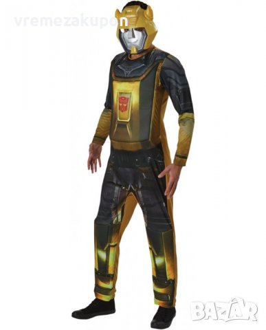 Мъжки костюм на Трансформърс Бъмбълби с мускули и маска