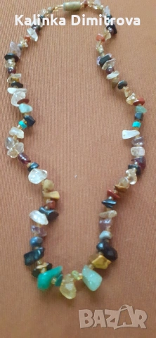 Колие с полускъпоценни камъни., снимка 3 - Колиета, медальони, синджири - 53217932