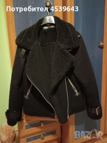 Зимно дамско яке кожух на ZARA размер S, снимка 11 - Якета - 52859251
