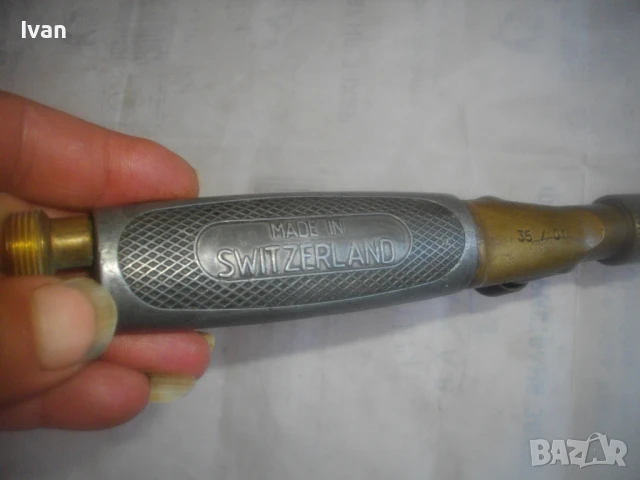 GLOOR Made in SWITZERLAND ШВЕЙЦАРСКА ОРИГИНАЛНА ПРОФЕСИОНАЛНА ОКСИЖЕННА ГОРЕЛКА ЗА ГАЗО-КИСЛОРОДНО , снимка 7 - Други инструменти - 51108777