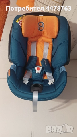 СТОЛ ЗА КОЛА Cybex Aton 5 Tropical Blue в отлично състояние, снимка 2 - Столчета за кола и колело - 52985723