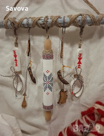 Малко стенно пано в етно стил, снимка 2 - Ръчно изработени сувенири - 53079092