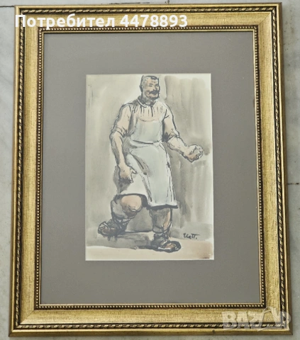 Картина Илия Петров ( 1903-1975), снимка 2 - Антикварни и старинни предмети - 54189620