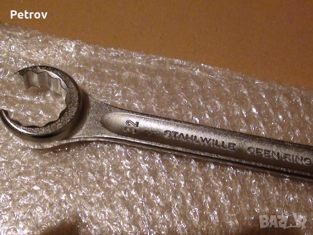 STAHLWILLE - OPEN RING 24 - MADE IN GERMANY - ЧИСТО НОВ ПРОФЕСИОНАЛЕН Ключ 30 x 32 mm / CHROME ALLOY, снимка 16 - Ключове - 51790767