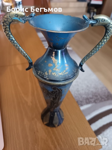 Израелска метална ваза, снимка 6 - Антикварни и старинни предмети - 52998323