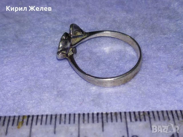 Стар ФЛОРАЛЕН СРЕБЪРЕН АРТ ДЕКО ПРЪСТЕН РОЗА ВИСОКА ПРОБА СРЕБРО МАЙСТОРСКА РЪЧНА ИЗРАБОТКА 40553, снимка 6 - Антикварни и старинни предмети - 42787918