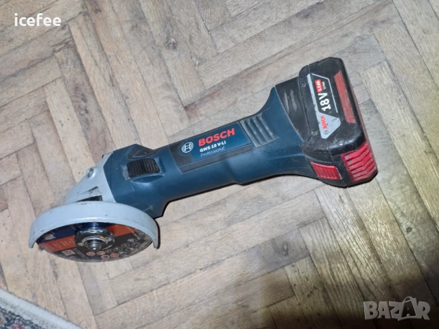 BOSCH GWS 18V- LI - Акумулаторен ъглошлайф 