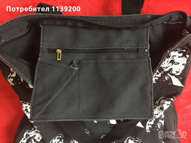 Винтидж чанта GUESS текстил Claudia Schiffer, снимка 6 - Чанти - 29939105