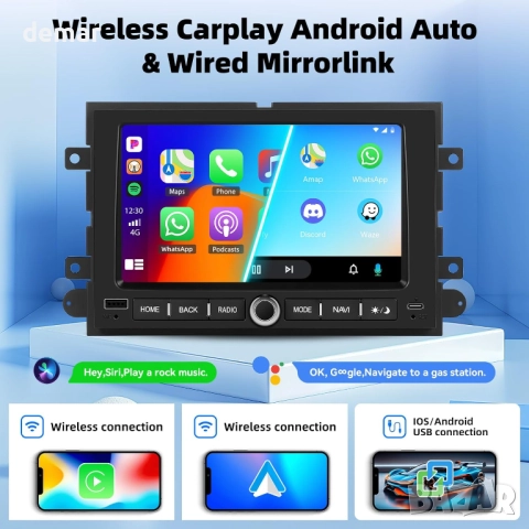 CAMECHO 1G+32G Android 13 автомобилна стерео система за Ford F150/F250, снимка 3 - Аксесоари и консумативи - 52071976