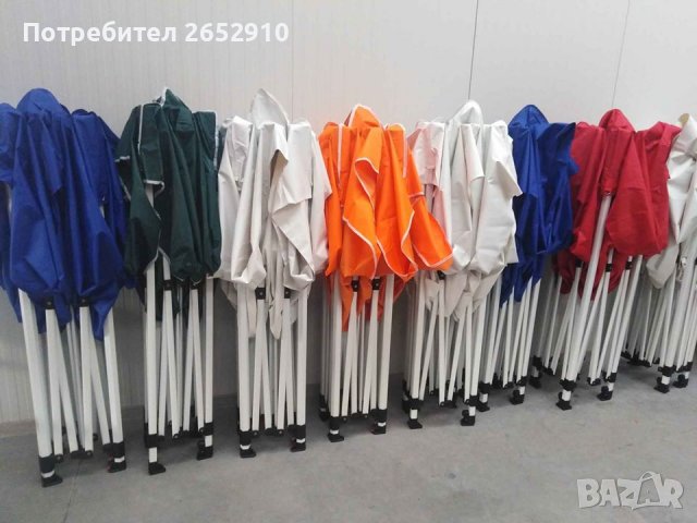 Сгъваеми шатри 3×3м СУПЕР ЛУКС Хармоника Метална конструкция гумирано платнищеТОПЦена 219лв/111,97€, снимка 17 - Къмпинг мебели - 36823752