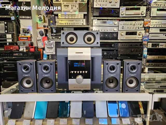 5.1 система за домашно кино и музика Samsung SPS-W210  Бас каса, център и 4 колони.  В отлично техни