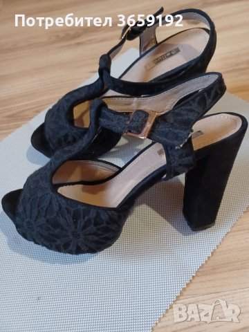 Дамски сандали Bellucci велур , снимка 1 - Дамски обувки на ток - 40196222