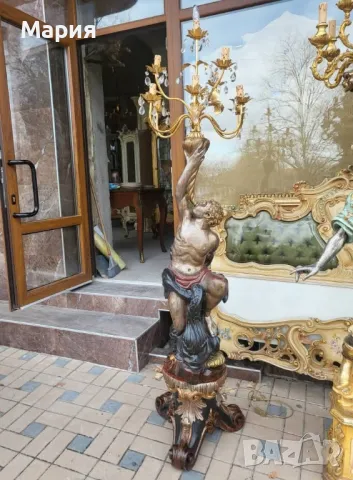 Италиански бароков лампион 023, снимка 9 - Лампиони - 48627048