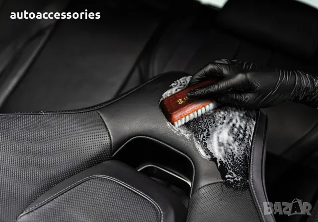 	Четка за почистване на кожа, Leather Expert, 4 x 11 x 3,5 см, кафяво/златно, снимка 5 - Аксесоари и консумативи - 48122827