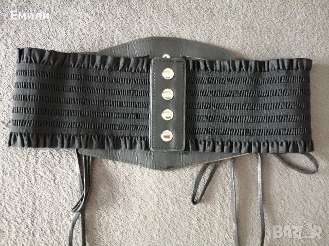 Корсет колан от еко кожа с дантела и връзки, снимка 17 - Корсети, бюстиета, топове - 37293667