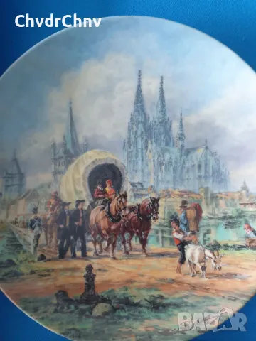 6бр Furstenberg Бавария/немска колекционерска декоративна порцеланова чиния-картина/пейзажи, снимка 7 - Картини - 46853684