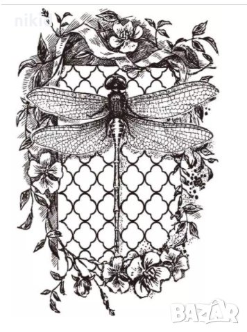 Водно конче в мрежа силиконов гумен печат декор бисквитки фондан Scrapbooking