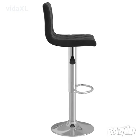 vidaXL Бар табуретки, 2 бр, черни, кадифе, снимка 5 - Столове - 56147030