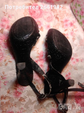 Уникални черни токчета - естествена кожа!, снимка 5 - Дамски обувки на ток - 30183681