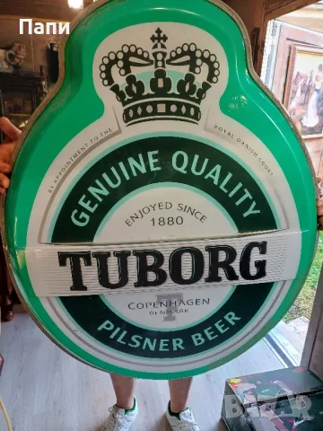Огромна,светеща табела на Tuborg от 80-те год., снимка 3 - Рекламни табели - 47542553