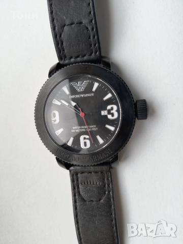 Мъжки кварцов аналогов часовник Armani Sport с гривна от телешка кожа AR5832, снимка 2 - Мъжки - 54013153