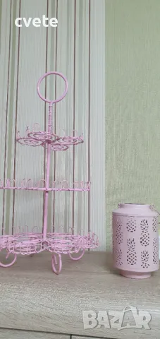 Поставка за мъфини и сладкиши, метална, на три нива, снимка 4 - Форми - 47668465