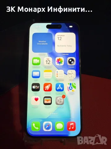 Телефон Iphone 15 Pro/128GB/Капацитет на батерия 82%/+Калъф, снимка 2 - Apple iPhone - 56047864