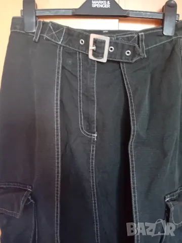 Карго дънкова дълга пола, снимка 4 - Поли - 49940115