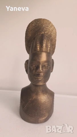 Африканска, самобитна дърворезба с позлата , ръчно изработена. , снимка 5 - Статуетки - 53952932