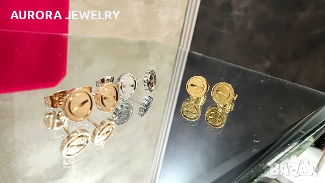 CARTIER Love Rose Gold Stud Дамски Обеци, снимка 7 - Обеци - 56307684